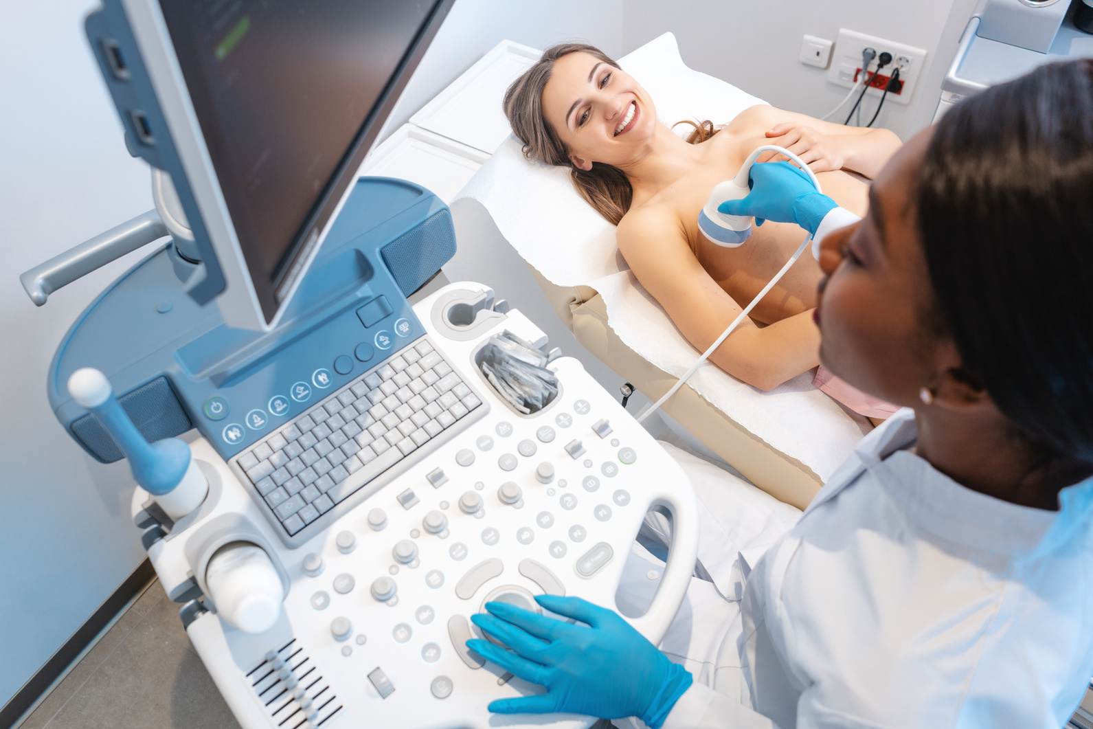 Woman Getting Mammography