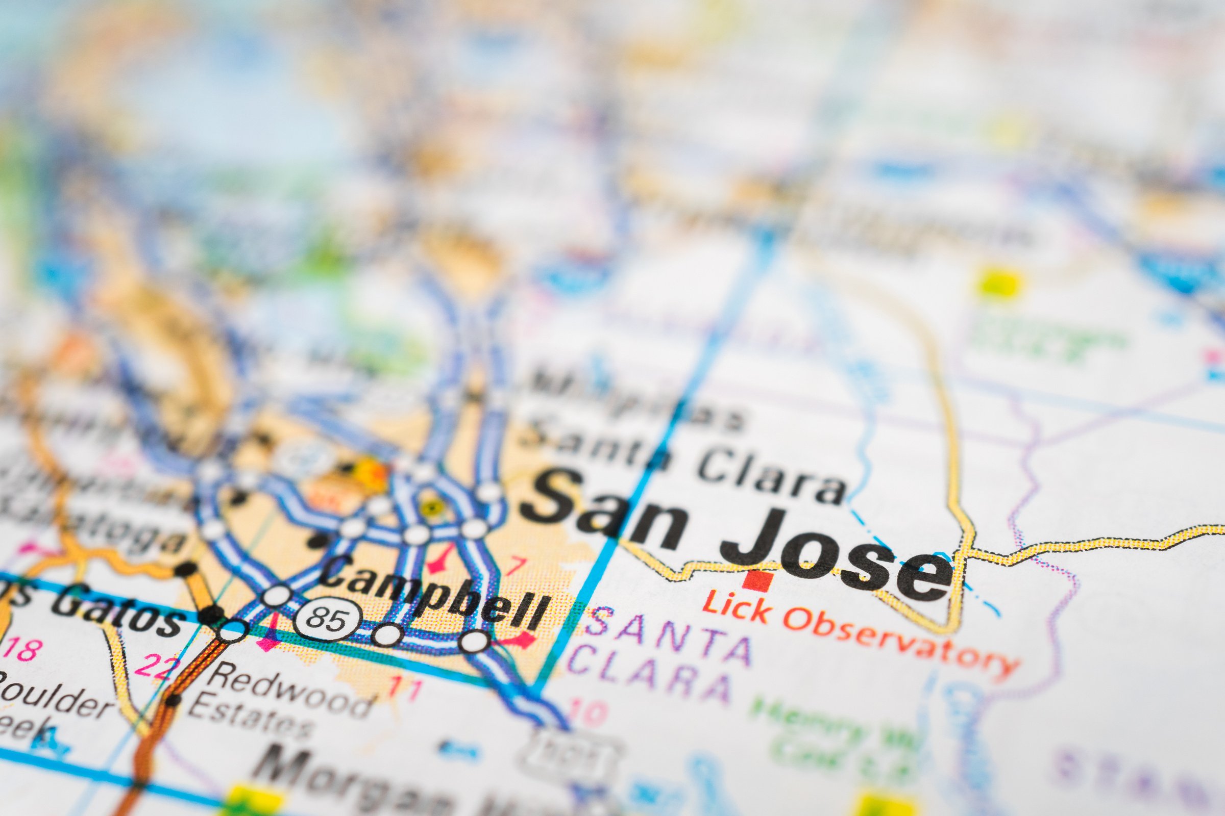 San Jose on USA map